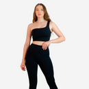 Conjunto Calça Legging + Top Um Ombro em Poliamida Tech