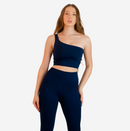 Conjunto Calça Legging + Top Um Ombro em Poliamida Tech
