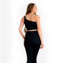 Conjunto Calça Legging + Top Um Ombro em Poliamida Tech