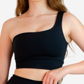 Top Feminino Um Ombro em Poliamida Tech