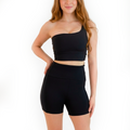 Shortinho Cintura Alta Fitness Poliamida Tech