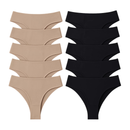 Kit 10 Calcinhas Tanga Laser Sem Costura Microfibra Algodão