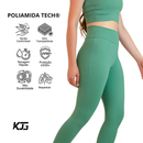 Calça Legging Cintura Alta Zero Transparência em Poliamida Tech