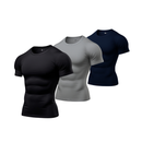 Kit 3 Camisa Compressão Masculina em Poliamida Tech