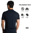 Camisa de Compressão Masculina Raglan em Poliamida Tech