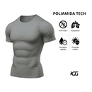 Camisa de Compressão Masculina Raglan em Poliamida Tech