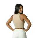 Top Cropped Feminino Regata Camada Dupla Poliamida Liso
