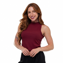 Kit 3 Cropped Feminino Canelado Regata