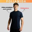 Camisa Poliamida Masculina Térmica Treino Manga Curta Academia Fitness Lisa