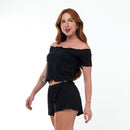 Kit 2 Baby Doll MICROFIBRA Pijama Feminino Conjunto Short Doll Ciganinha Canelado Roupa de Dormir