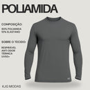 Camisa Poliamida Uv50+ Masculina Manga Longa Térmica Anti Odor Proteção Solar Segunda Pele Praia KJG
