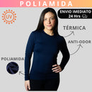 Camisa Poliamida Uv50+ Feminina Térmica Anti Odor Manga Longa Proteção Solar Blusa Segunda Pele KJG