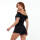 Kit 2 Baby Doll MICROFIBRA Pijama Feminino Conjunto Short Doll Ciganinha Canelado Roupa de Dormir