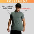 Camisa Poliamida Masculina Térmica Treino Manga Curta Academia Fitness Lisa