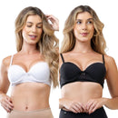 Kit 2 Sutiã Reforçado Básico de Microfibra com Bojo Conforto
