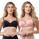 Kit 2 Sutiã Reforçado Básico de Microfibra com Bojo Conforto