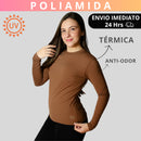 Camisa Poliamida Uv50+ Feminina Térmica Anti Odor Manga Longa Proteção Solar Blusa Segunda Pele KJG